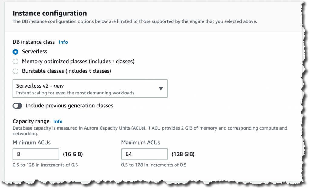 Jak stworzyć nową bazę danych Aurora Serverless v2