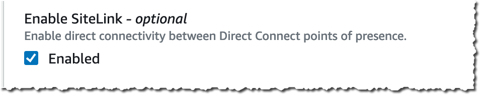 Połączenia Site-to-Site dzięki AWS Direct Connect SiteLink