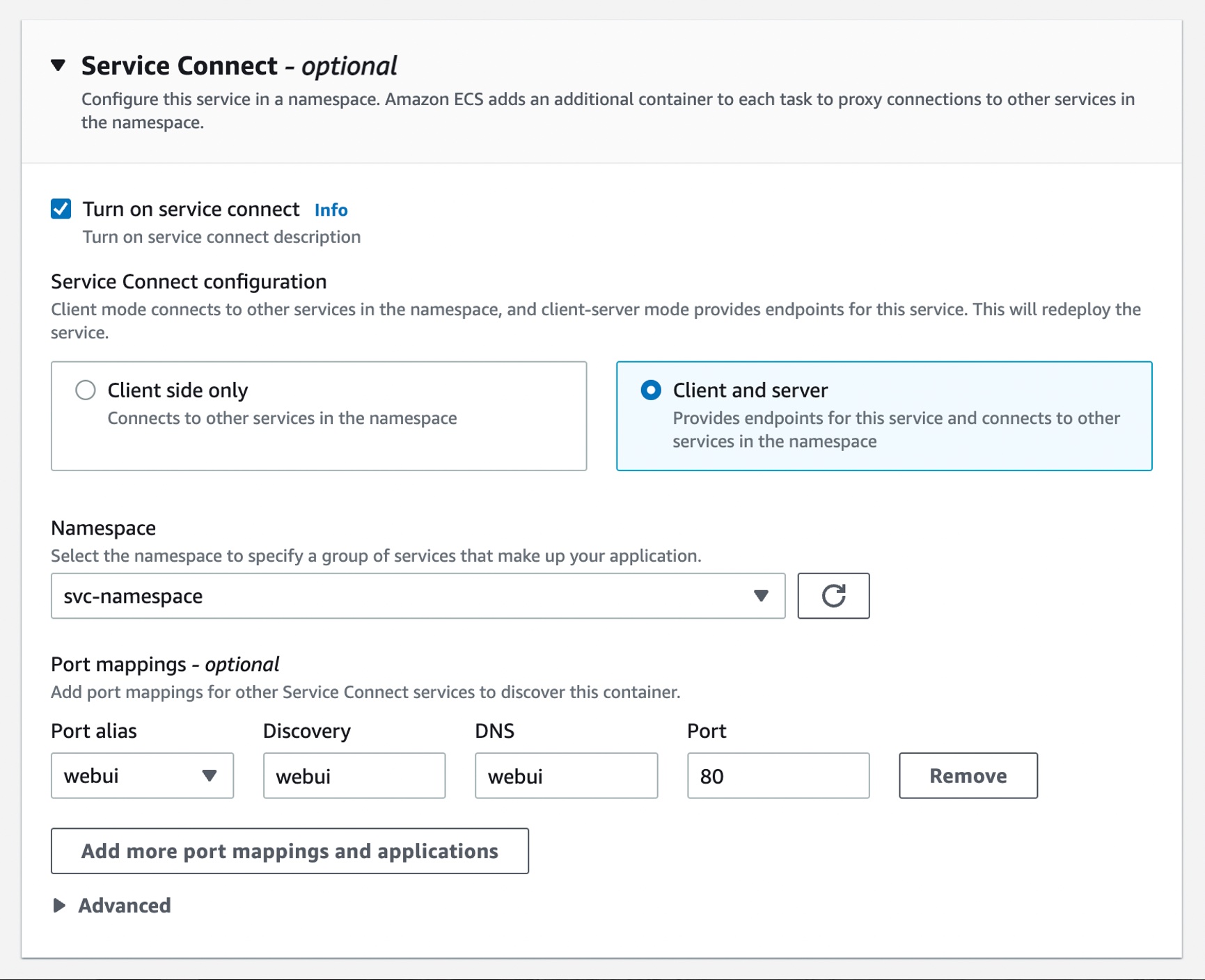 Amazon ECS Service Connect