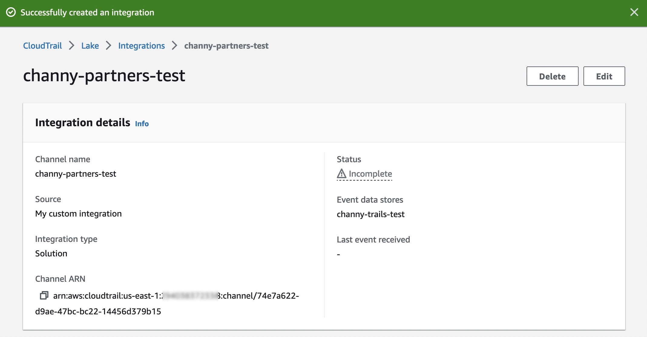 AWS cloudtrail lake