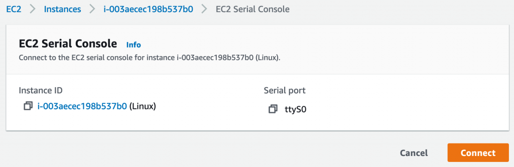 EC2 Serial Console