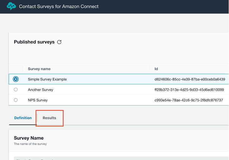 Analizuj wyniki satysfakcji klientow za pomoca ankiet pokontaktowych, korzystajac z zadan Amazon Connect 14