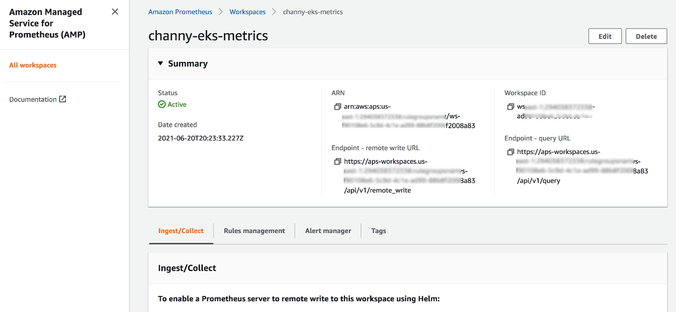 channy eks metrics