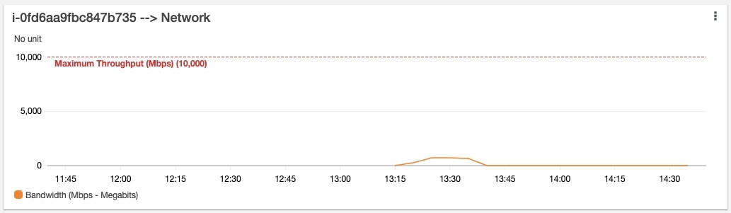 cloudshell przepustowosc sieci EC2