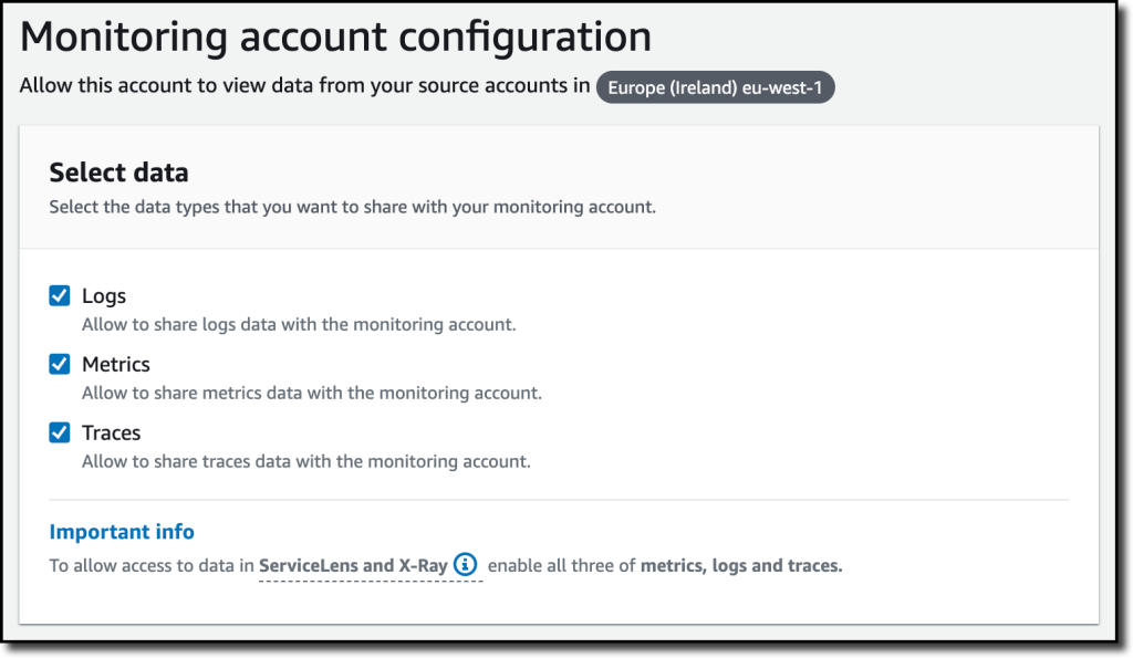 Konfiguracja CloudWatch Cross-Account Observability    