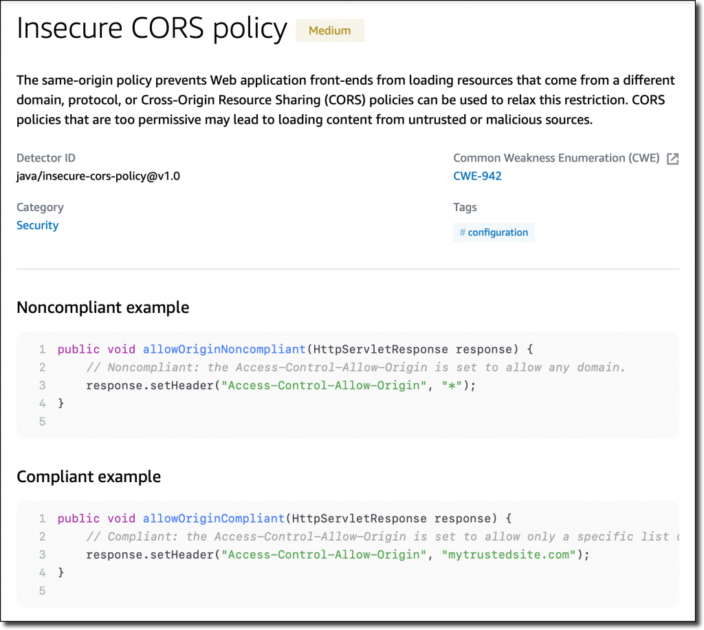 Nowość dla Amazon CodeGuru Reviewer — Detector Library and Security Detectors for Log-Injection Flaws