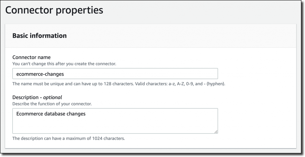 connector properties