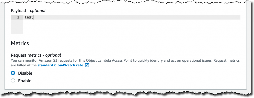 payload s3 object lambda access point