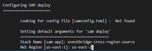 cd ../eventbus-source sam deploy --guided
