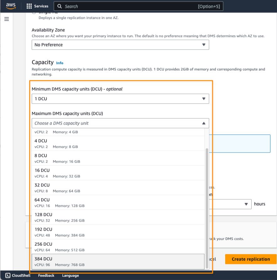 AWS DMS Serverless