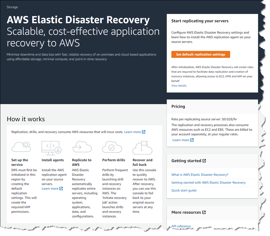 AWS Elastic Disaster Recovery