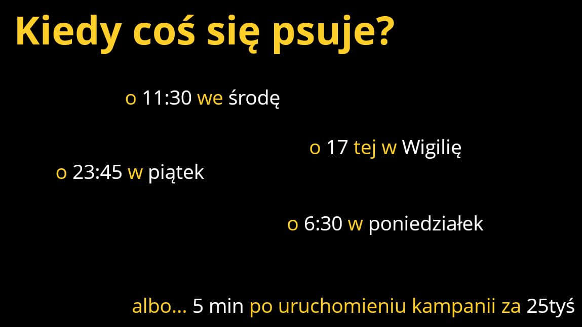 kiedy coś się psuje