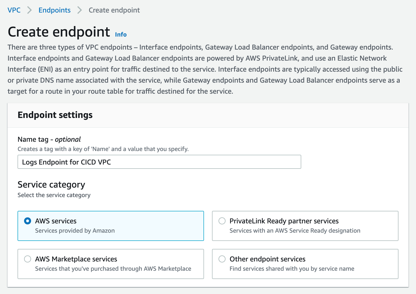 Konfigurowanie bezpiecznego potoku CICD w prywatnej chmurze Amazon Virtual Private Cloud