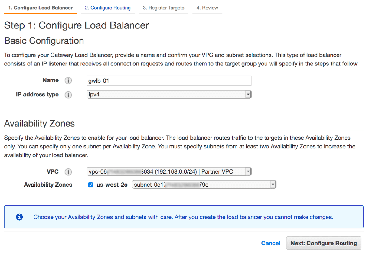 configure gateway load balancer