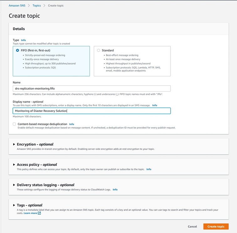 Monitorowanie odzyskiwania po awarii AWS Elastic Disaster Recovery_3