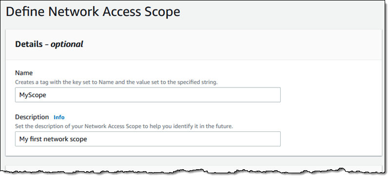 Define Network Access Scope