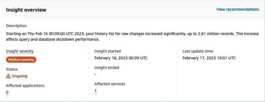 Proaktywne spostrzezenia z Amazon DevOps Guru dla RDS