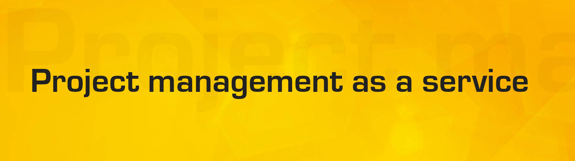 Project management as a service
