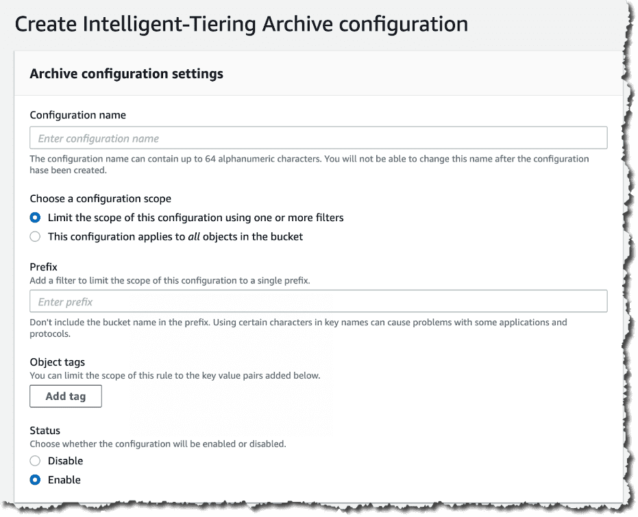 Intelligent-Tiering Archive