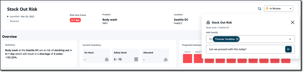 Using AWS Supply Chain To Reduce Inventory Risks