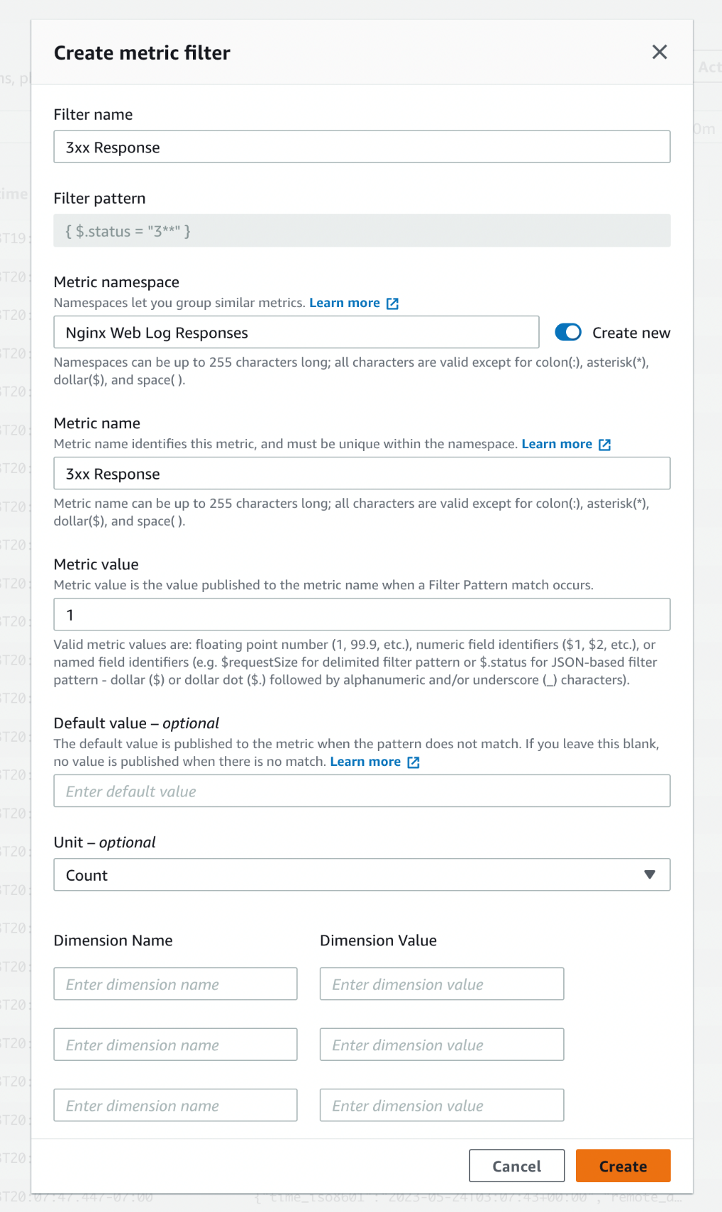 Uzyj uslugi Amazon CloudWatch Contributor Insights do ogolnej analizy logow NGINX 