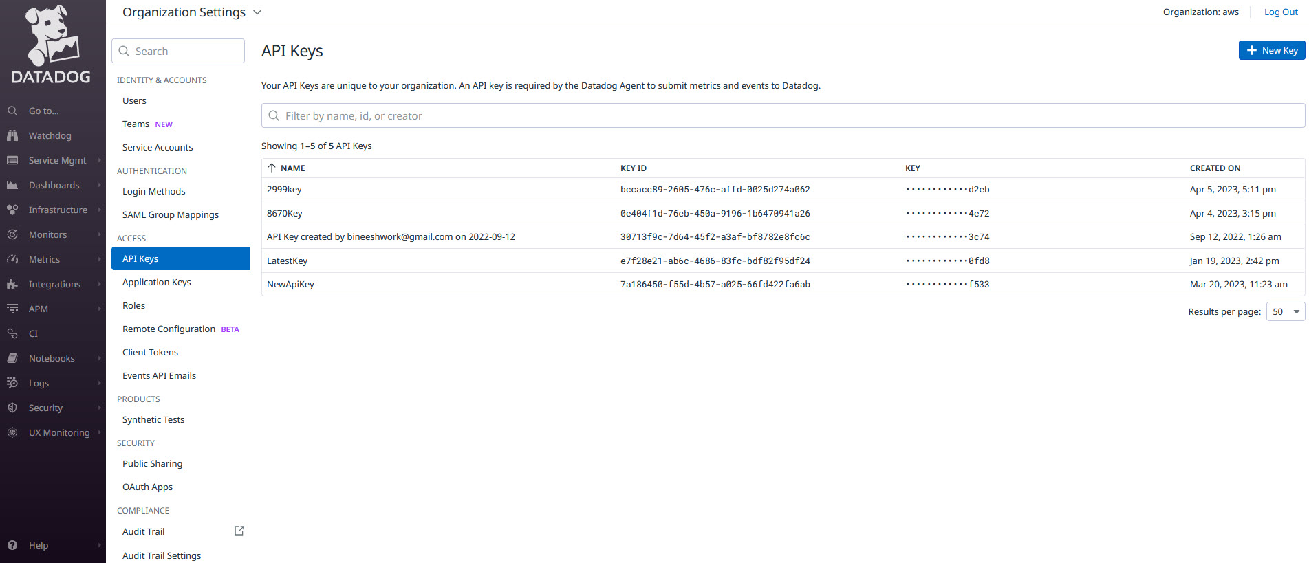 Zarzadzanie Operational Insights opartych na ML z Amazon DevOps Guru do strumienia zdarzen Datadog